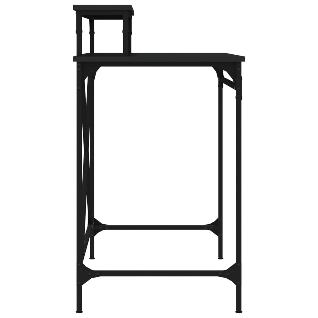 Skrivebord svart 80x50x90 cm konstruert tre og jern