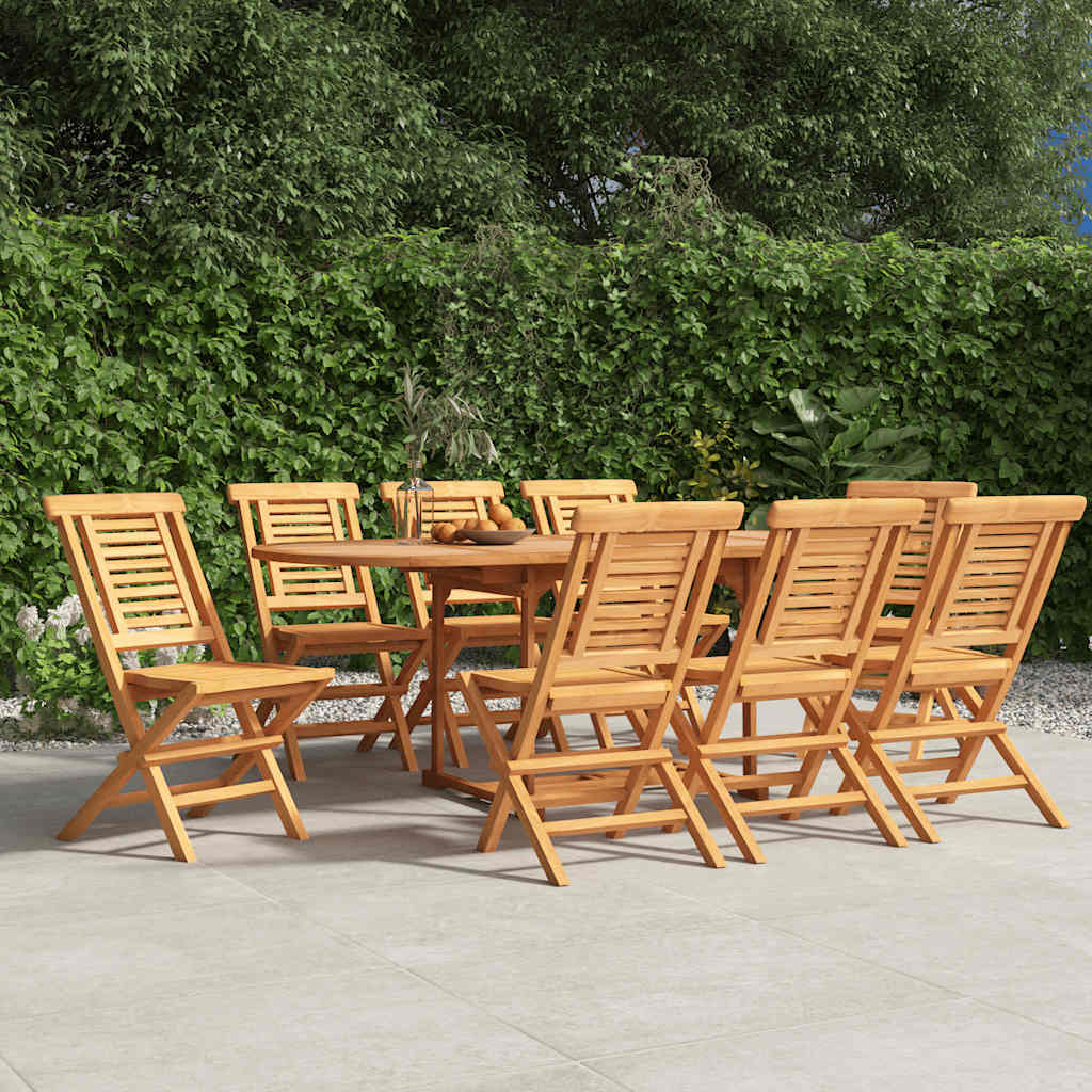 Klappstoler 8 stk 47x63x90 cm heltre teak