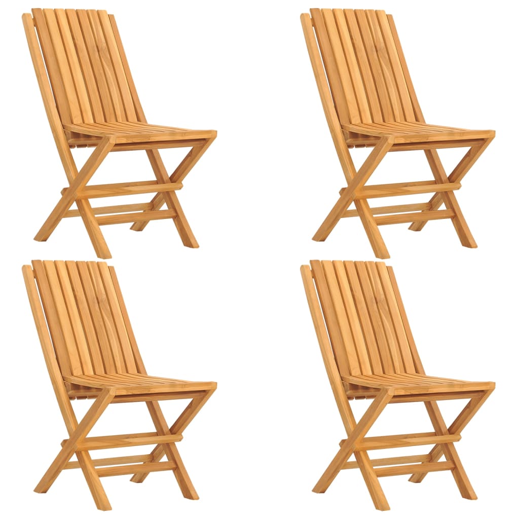 Klappstoler 4 stk 47x47x89 cm heltre teak