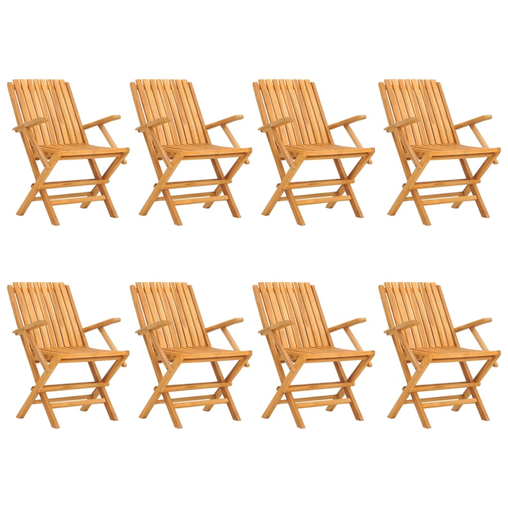 Klappstoler 8 stk 61x67x90 cm heltre teak