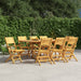 Klappstoler 8 stk 55x61x90 cm heltre teak