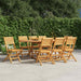 Klappstoler 8 stk 47x62x90 cm heltre teak