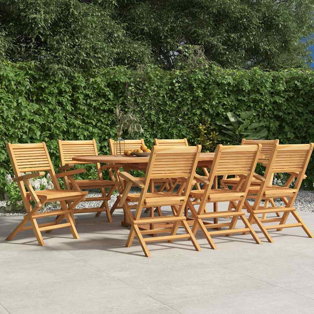 Klappstoler 8 stk 55x62x90 cm heltre teak