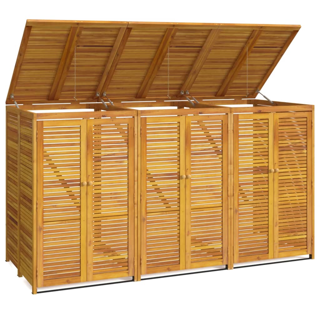 Trippelt søppeldunkskur 210x89x117 cm heltre akasie