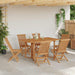 Hage Spisegruppe 7 pcs Brun Massivt Teaktre