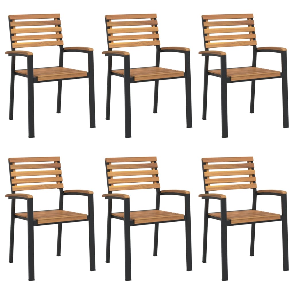 Hagespisegruppe 7 deler heltre akasie og metall vidaXL