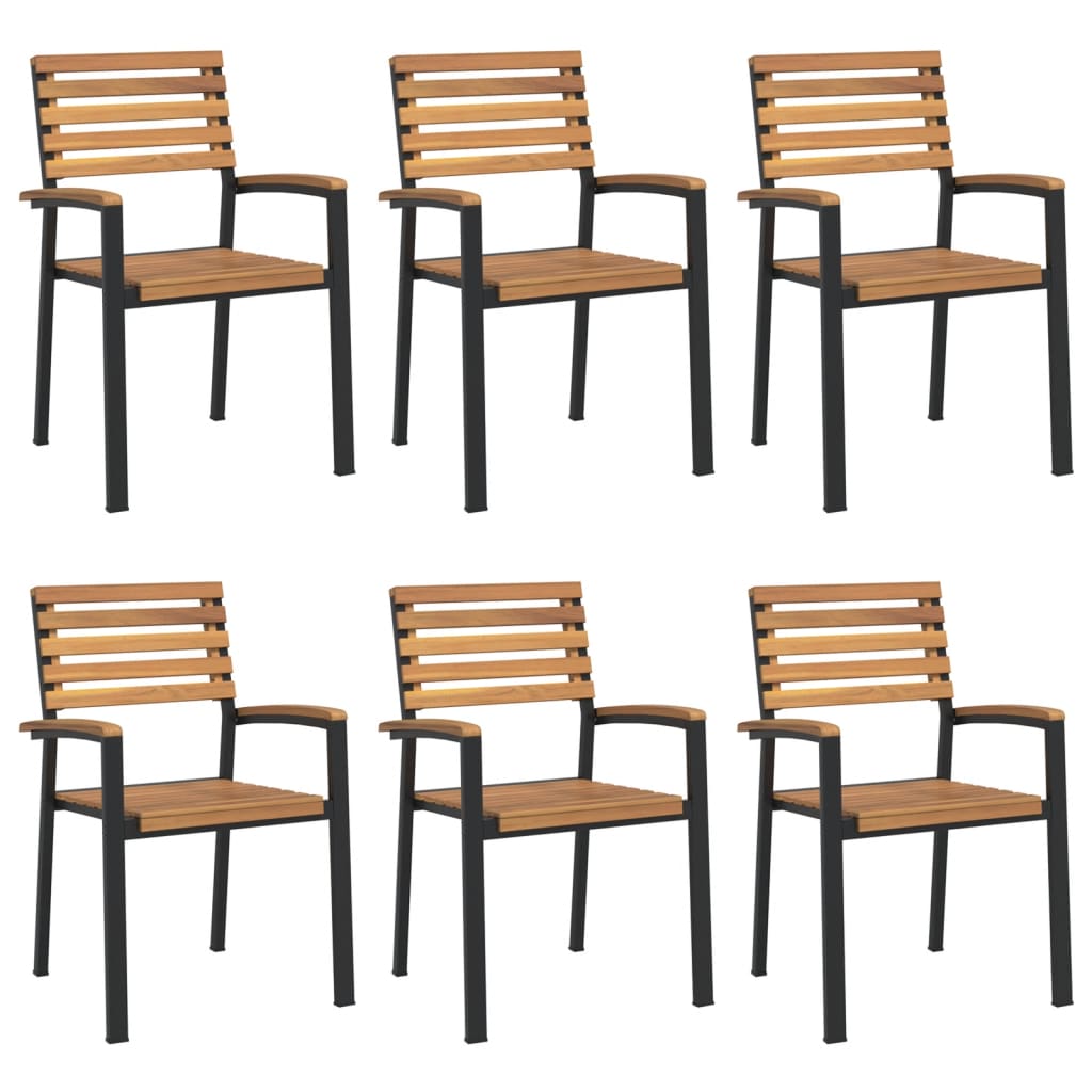 Hagespisegruppe 7 deler heltre akasie og metall vidaXL