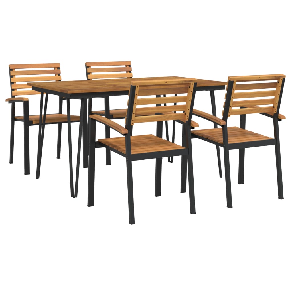Hagespisegruppe 5 deler heltre akasie og metall