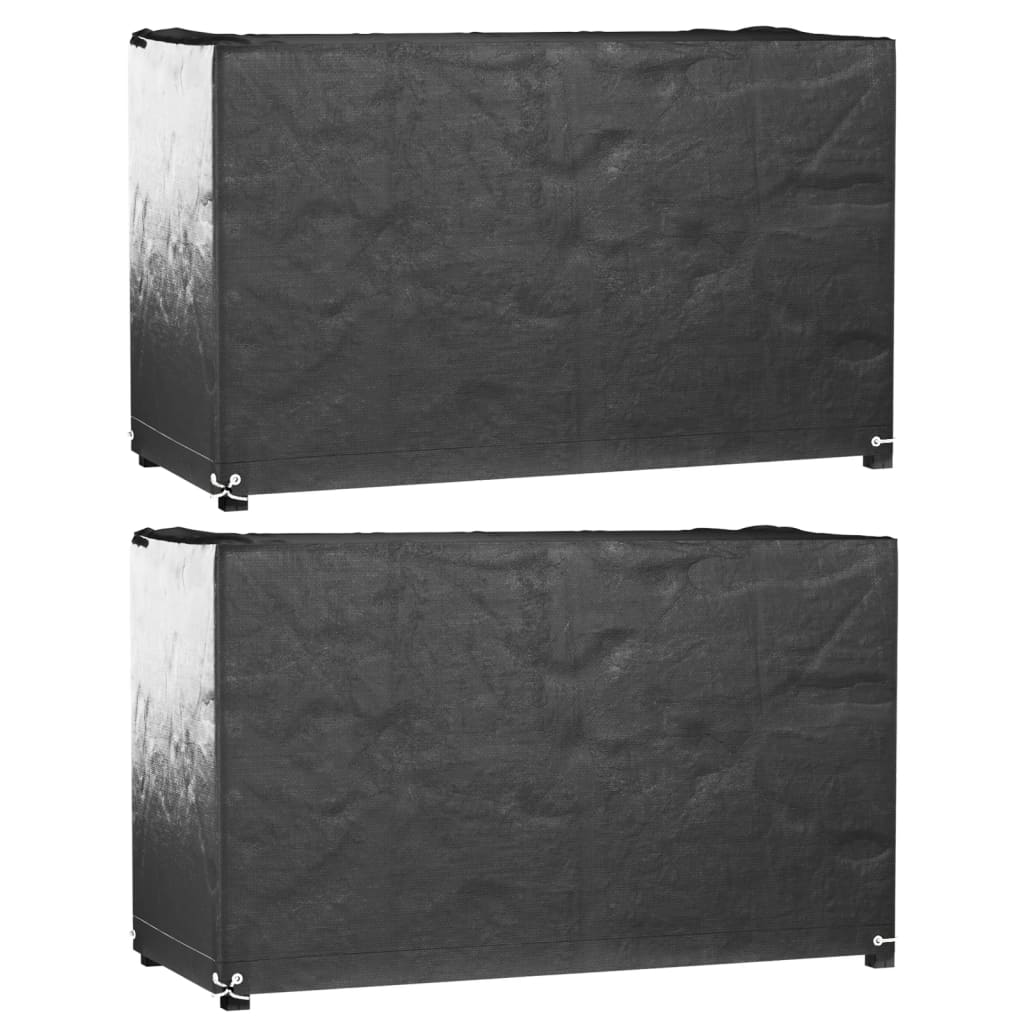 Hagemøbeltrekk 2 stk 8 maljer 125x55x75 cm rektangulær vidaXL