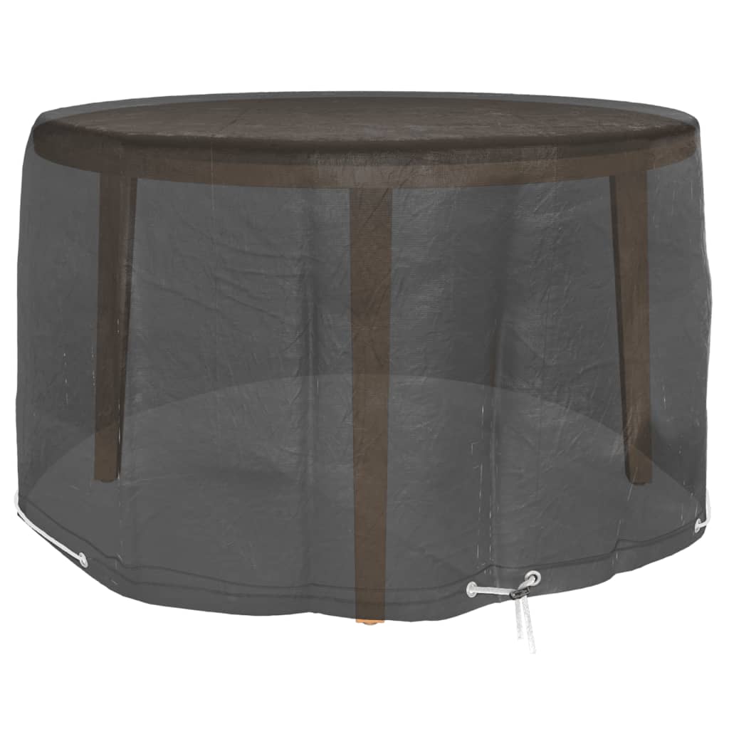 Hagemøbeltrekk 2 stk 6 maljer Ø125x75 cm rund vidaXL