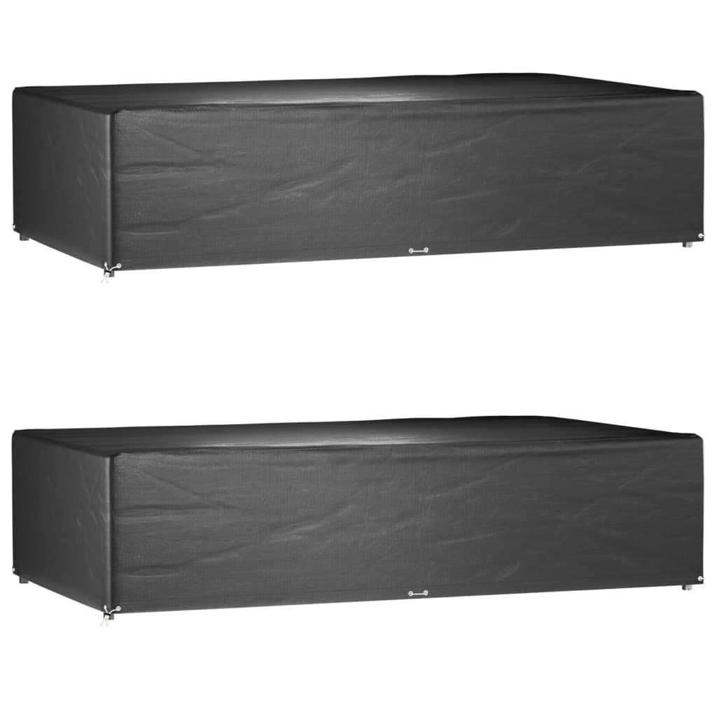 Hagemøbeltrekk 2 stk 12 maljer 315x180x75 cm rektangulær vidaXL