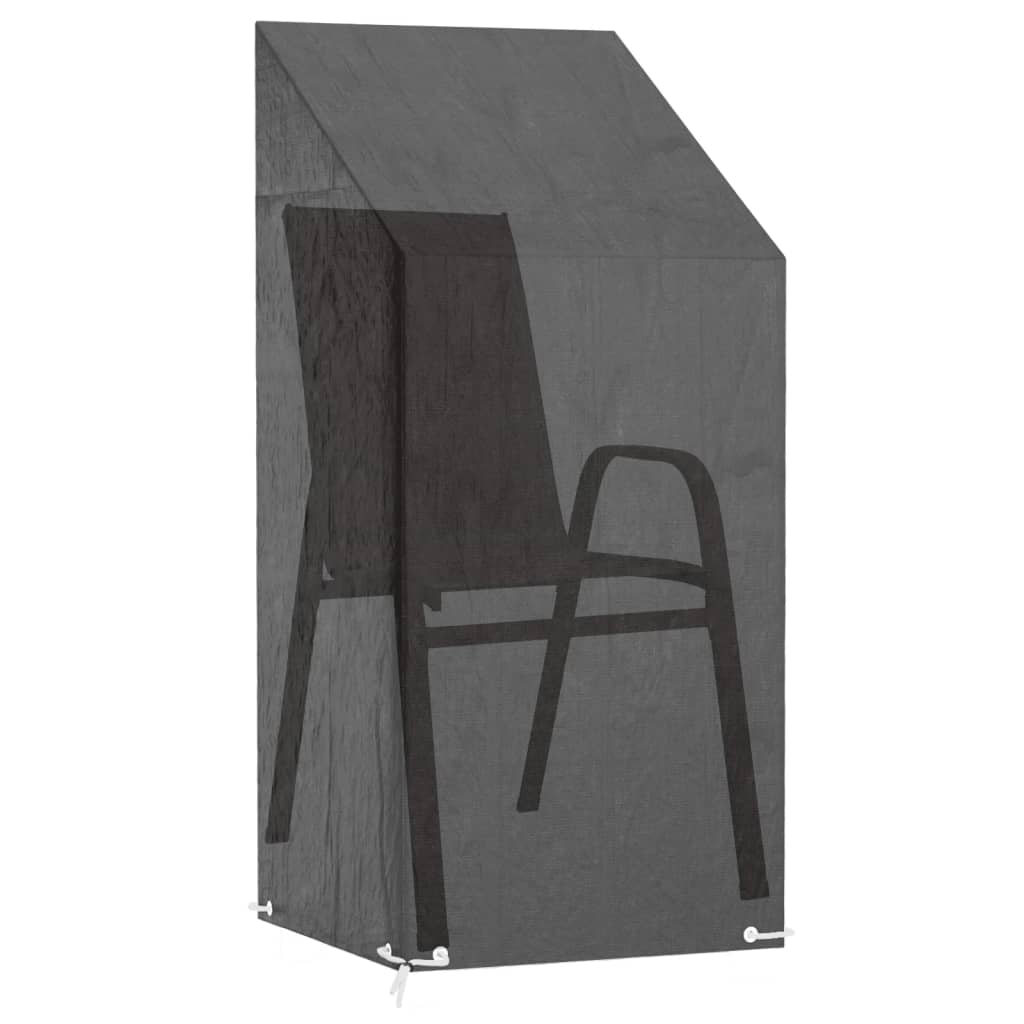 Trekk til utestol 2 stk 8 maljer 65x65x110/150 cm polyetylen vidaXL