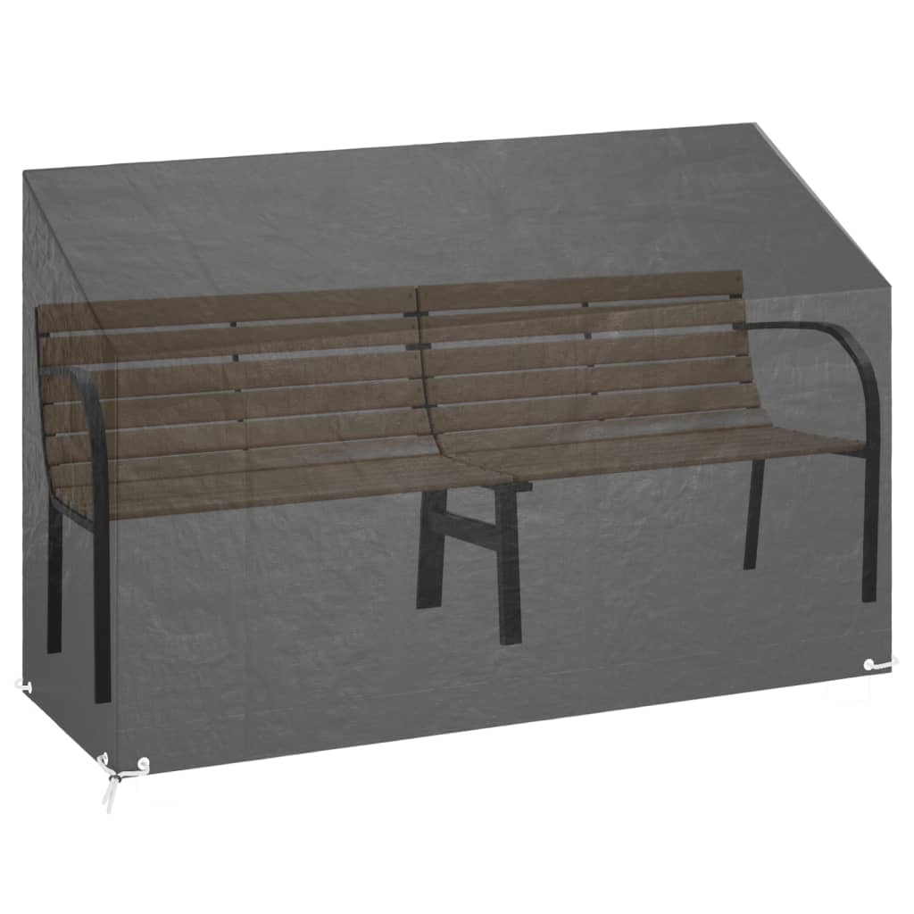 Trekk til hagebenk 2 stk 8 maljer 190x70x70/88 cm polyetylen vidaXL