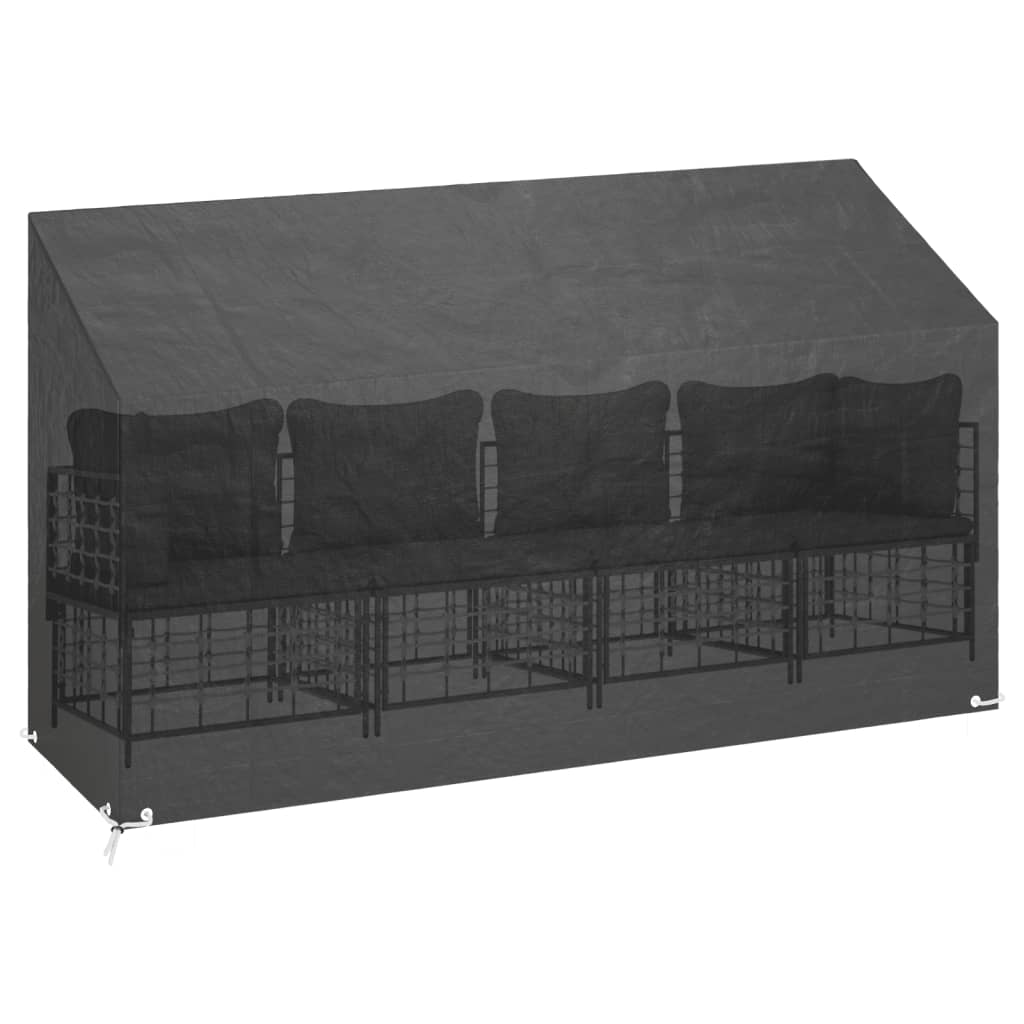 Trekk til hagebenk 2 stk 12 maljer 210x70x70/88 cm polyetylen