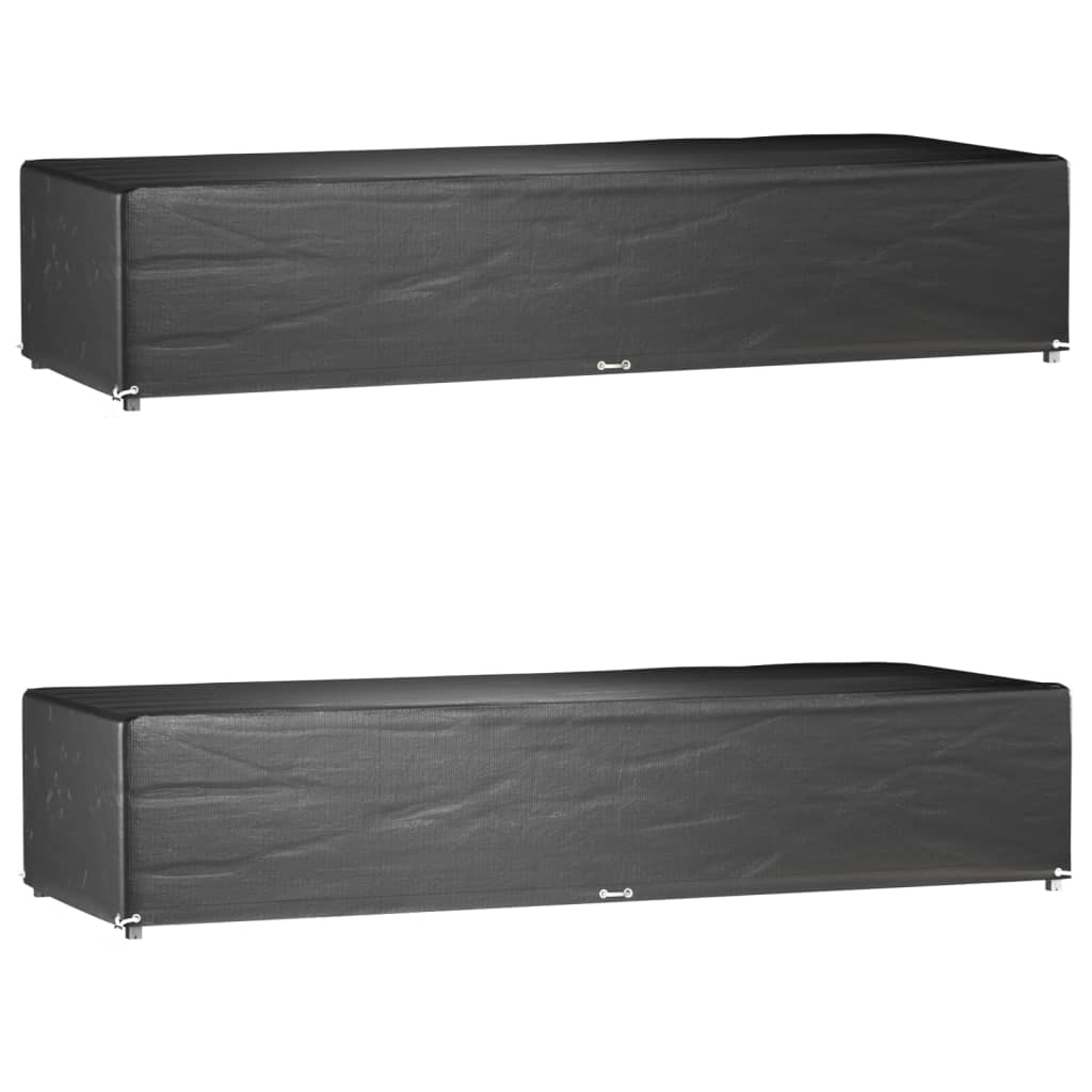 Solsengtrekk 2 stk 12 maljer 205x75x40 cm polyetylen