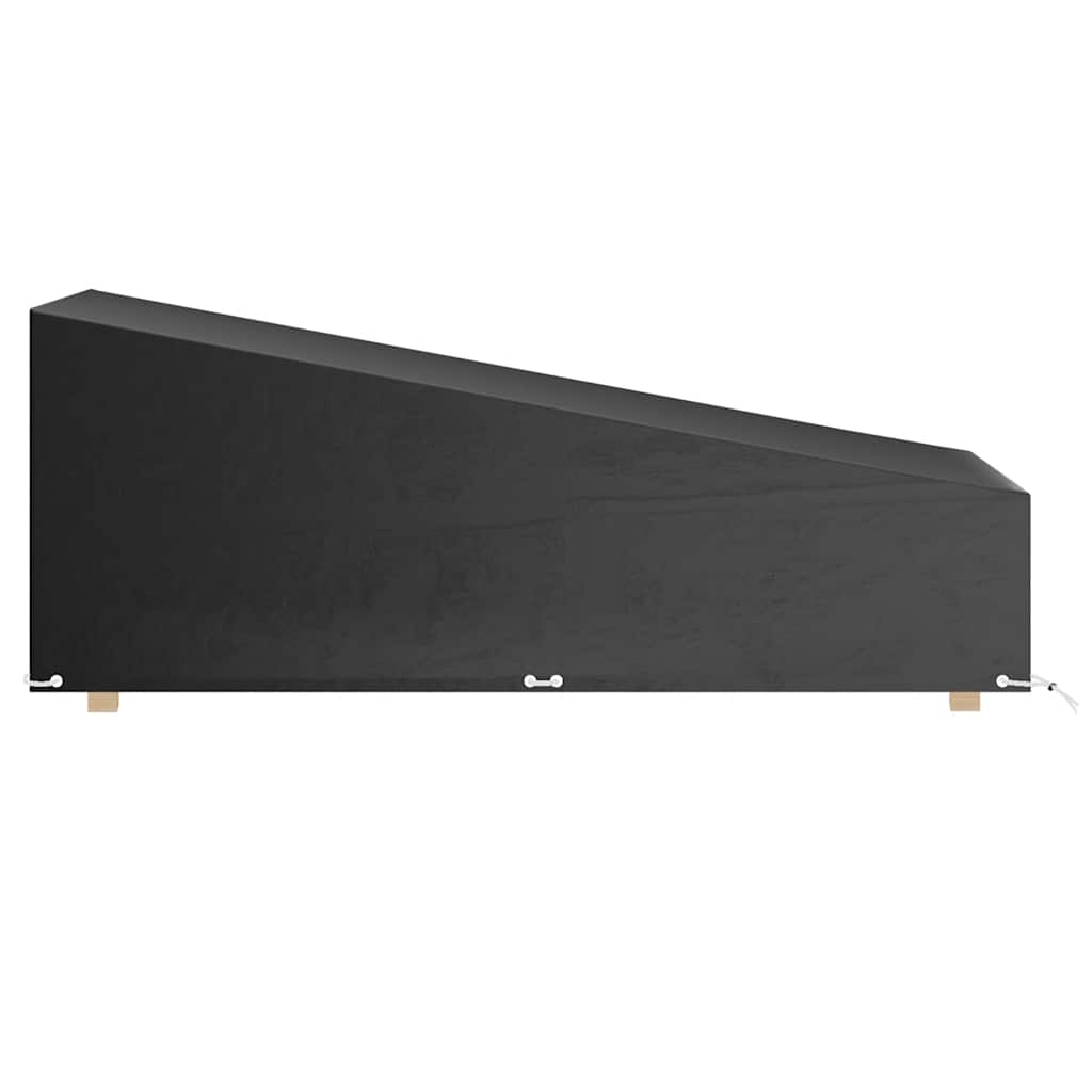 Solsengtrekk 2 stk 12 maljer 200x65x35/60 cm polyetylen vidaXL