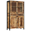 vidaXL Highboard 100x40x175 cm grov heltre mango