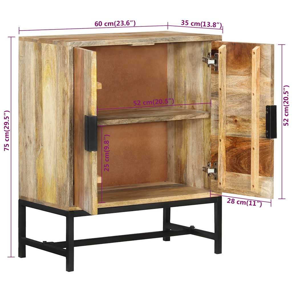 Skjenk 60x35x75 cm heltre mango