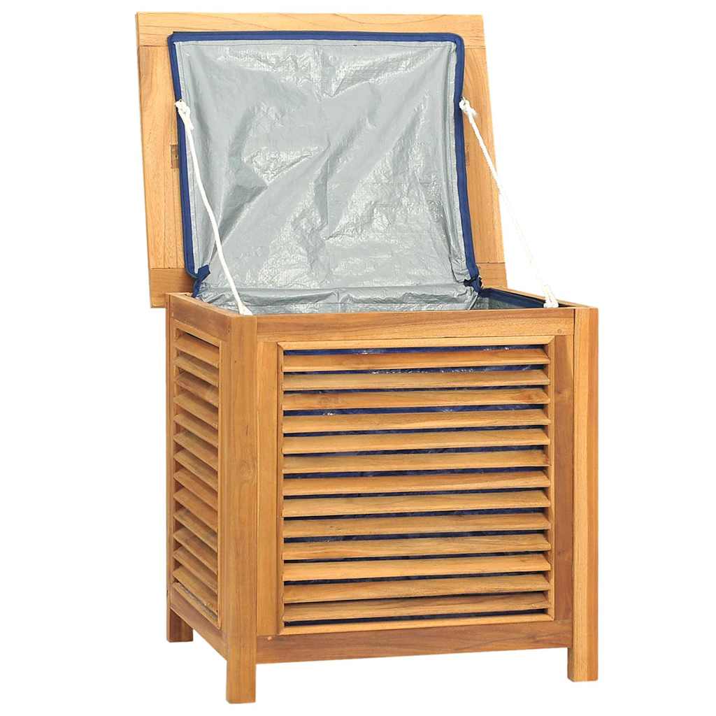 Putekasse med pose 60x50x58 cm heltre teak vidaXL
