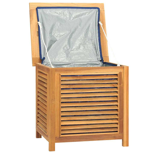 Putekasse med pose 60x50x58 cm heltre teak vidaXL
