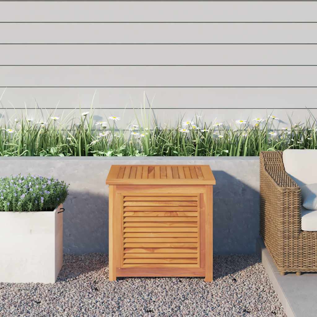 Putekasse med pose 60x50x58 cm heltre teak vidaXL