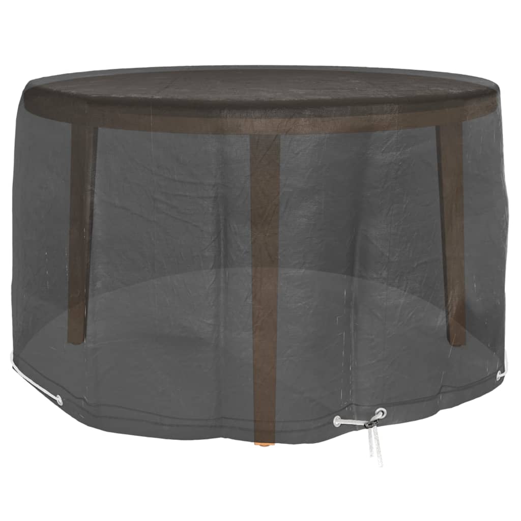 Hagemøbeltrekk 6 maljer Ø125x75 cm rund vidaXL