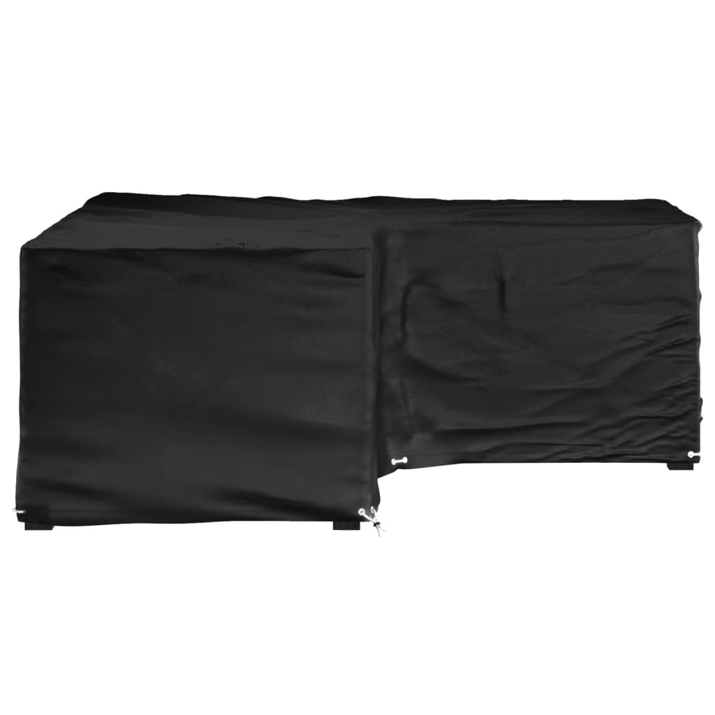 L-formet hagemøbeltrekk 12 maljer 185x185x70 cm