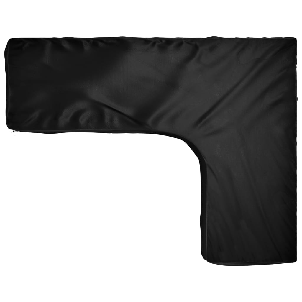 L-formet hagemøbeltrekk 18 maljer 285x220x80 cm