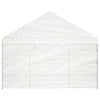 Paviljong med tak hvit 15,61x4,08x3,22 m polyetylen