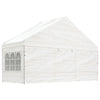 Paviljong med tak hvit 4,46x5,88x3,75 m polyetylen