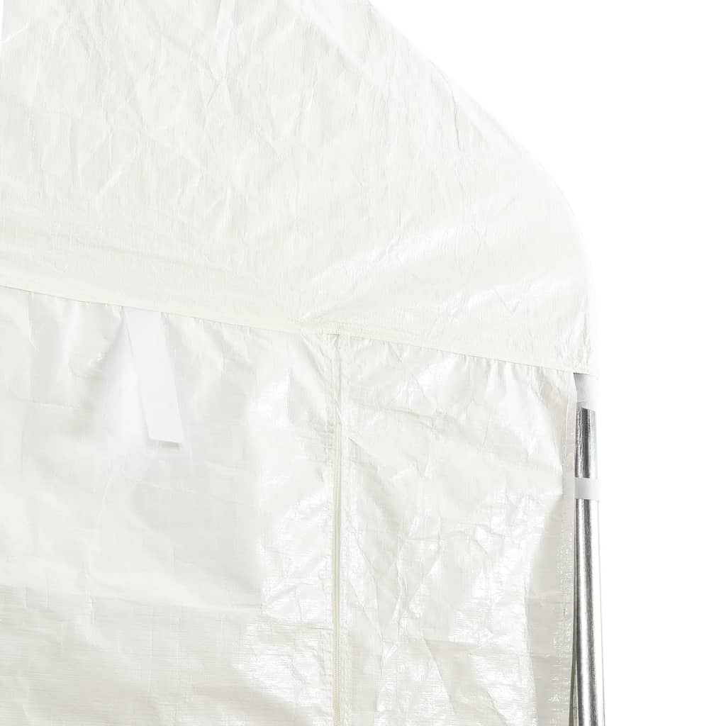 Paviljong med tak hvit 6,69x5,88x3,75 m polyetylen