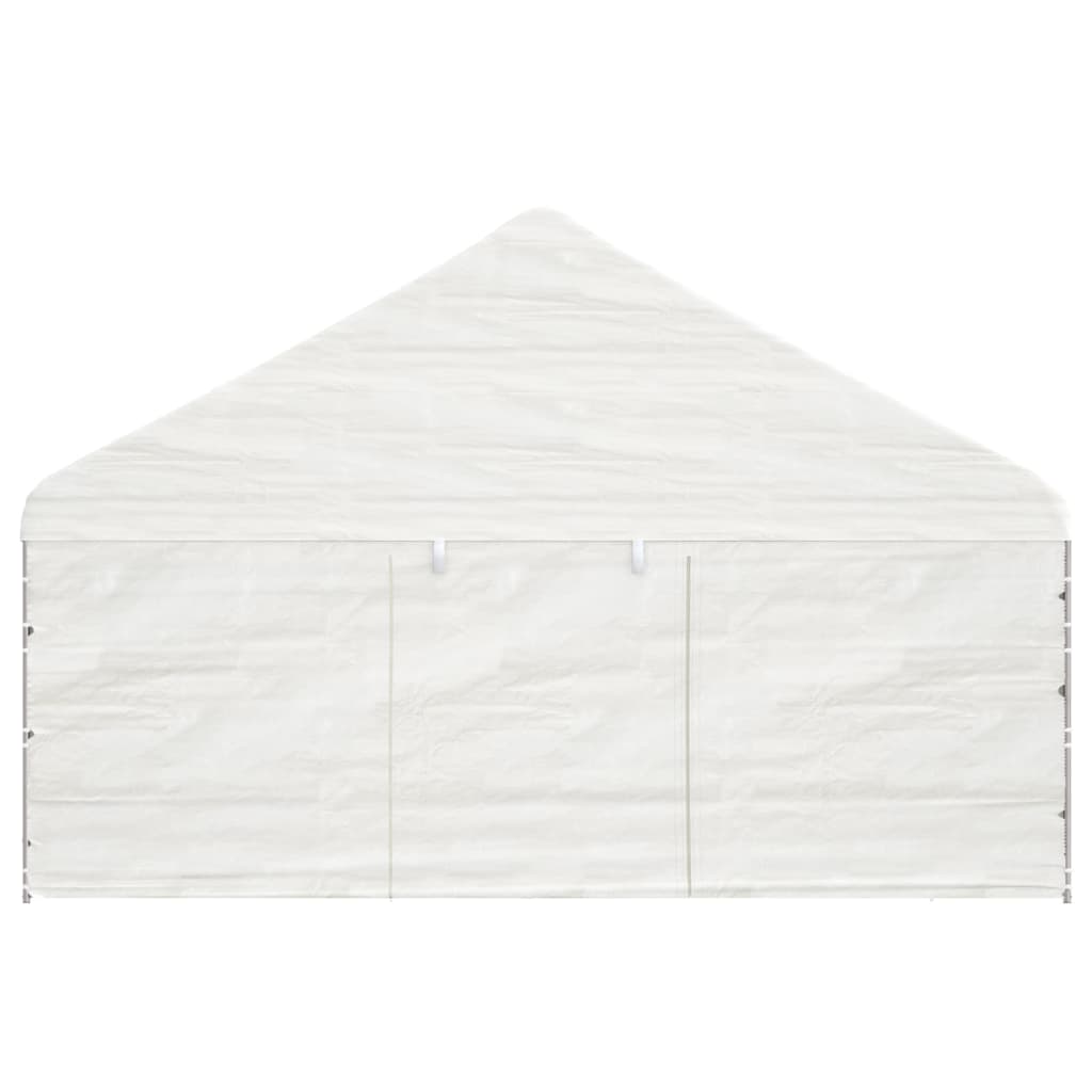 Paviljong med tak hvit 8,92x5,88x3,75 m polyetylen