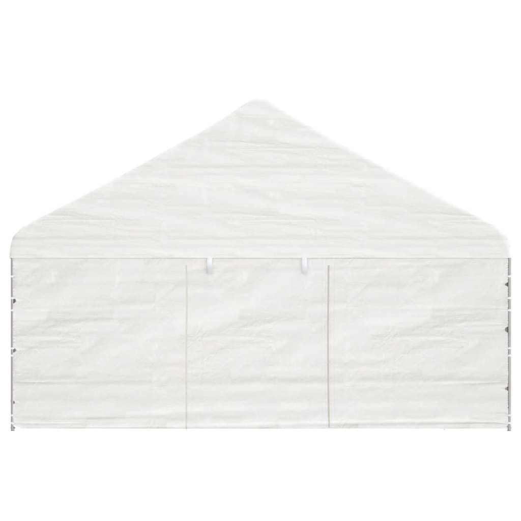 Paviljong med tak hvit 11,15x5,88x3,75 m polyetylen