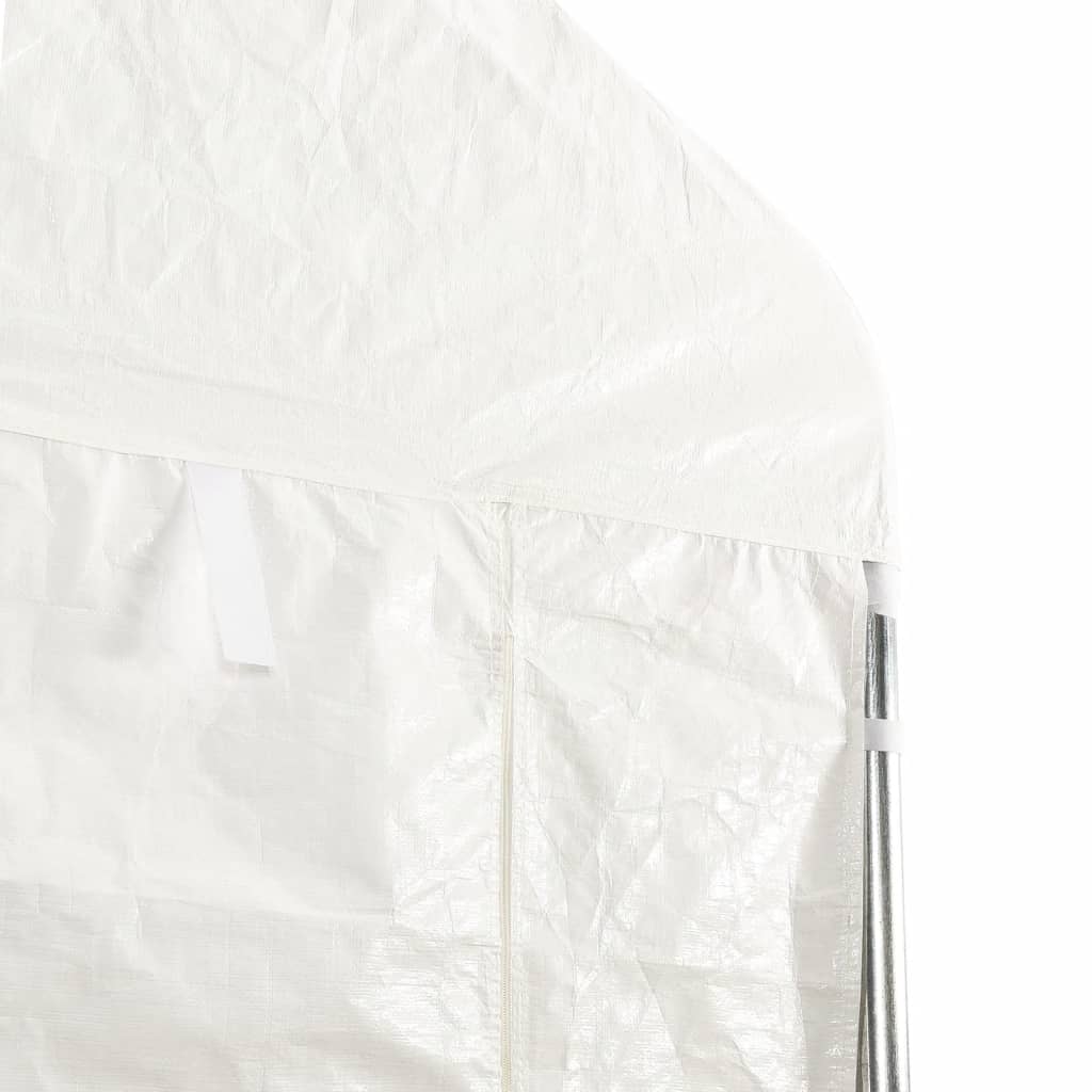 Paviljong med tak hvit 15,61x5,88x3,75 m polyetylen
