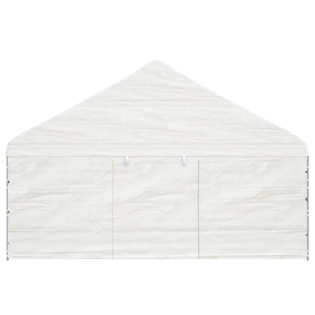 Paviljong med tak hvit 20,07x5,88x3,75 m polyetylen