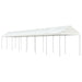 Paviljong med tak hvit 15,61x2,28x2,69 m polyetylen