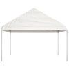 Paviljong med tak hvit 6,69x4,08x3,22 m polyetylen