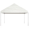 Paviljong med tak hvit 8,92x4,08x3,22 m polyetylen