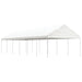Paviljong med tak hvit 13,38x4,08x3,22 m polyetylen