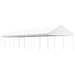 Paviljong med tak hvit 17,84x4,08x3,22 m polyetylen