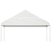 Paviljong med tak hvit 4,46x5,88x3,75 m polyetylen