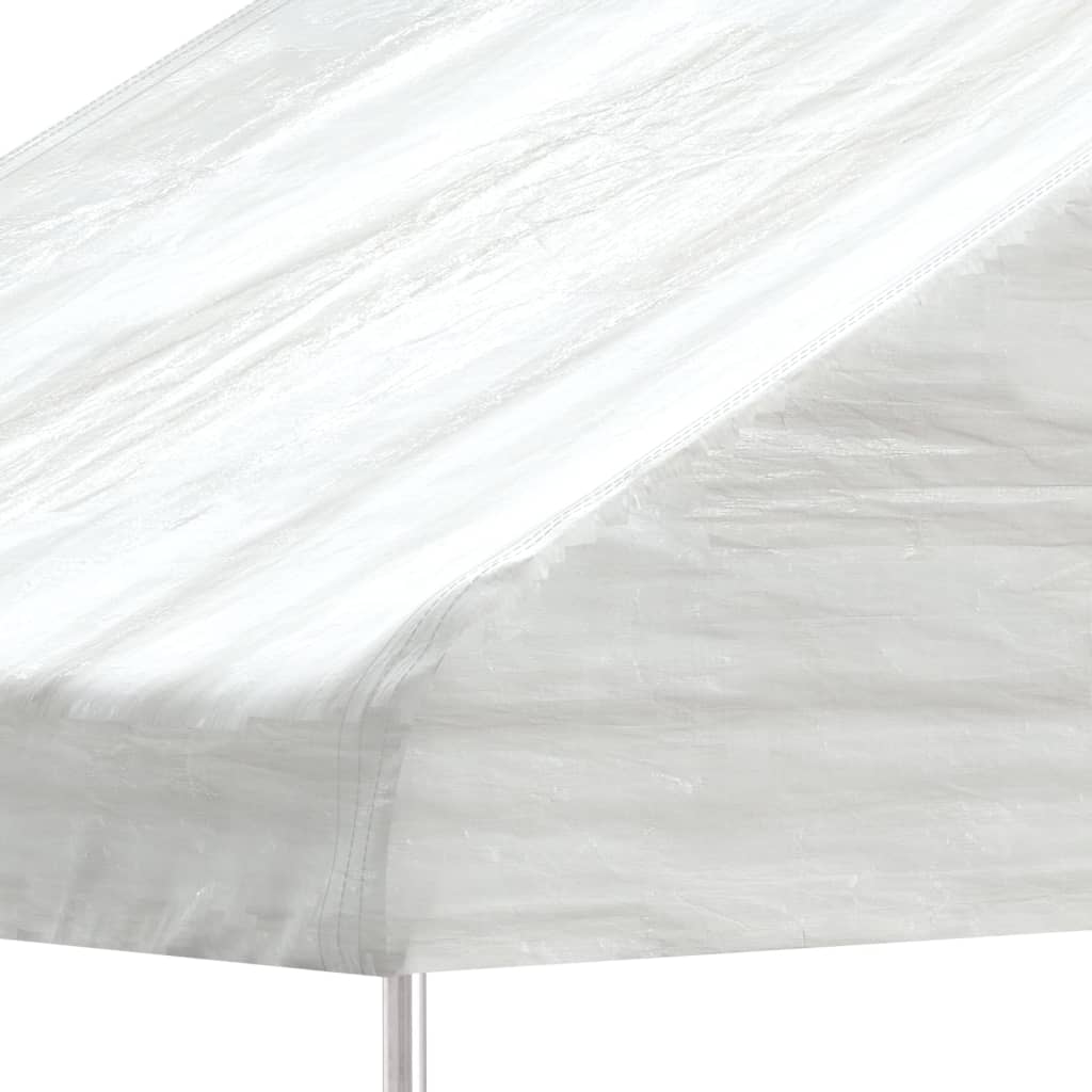 Paviljong med tak hvit 4,46x5,88x3,75 m polyetylen