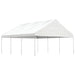 Paviljong med tak hvit 6,69x5,88x3,75 m polyetylen