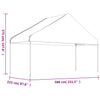 Paviljong med tak hvit 6,69x5,88x3,75 m polyetylen