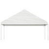 Paviljong med tak hvit 13,38x5,88x3,75 m polyetylen
