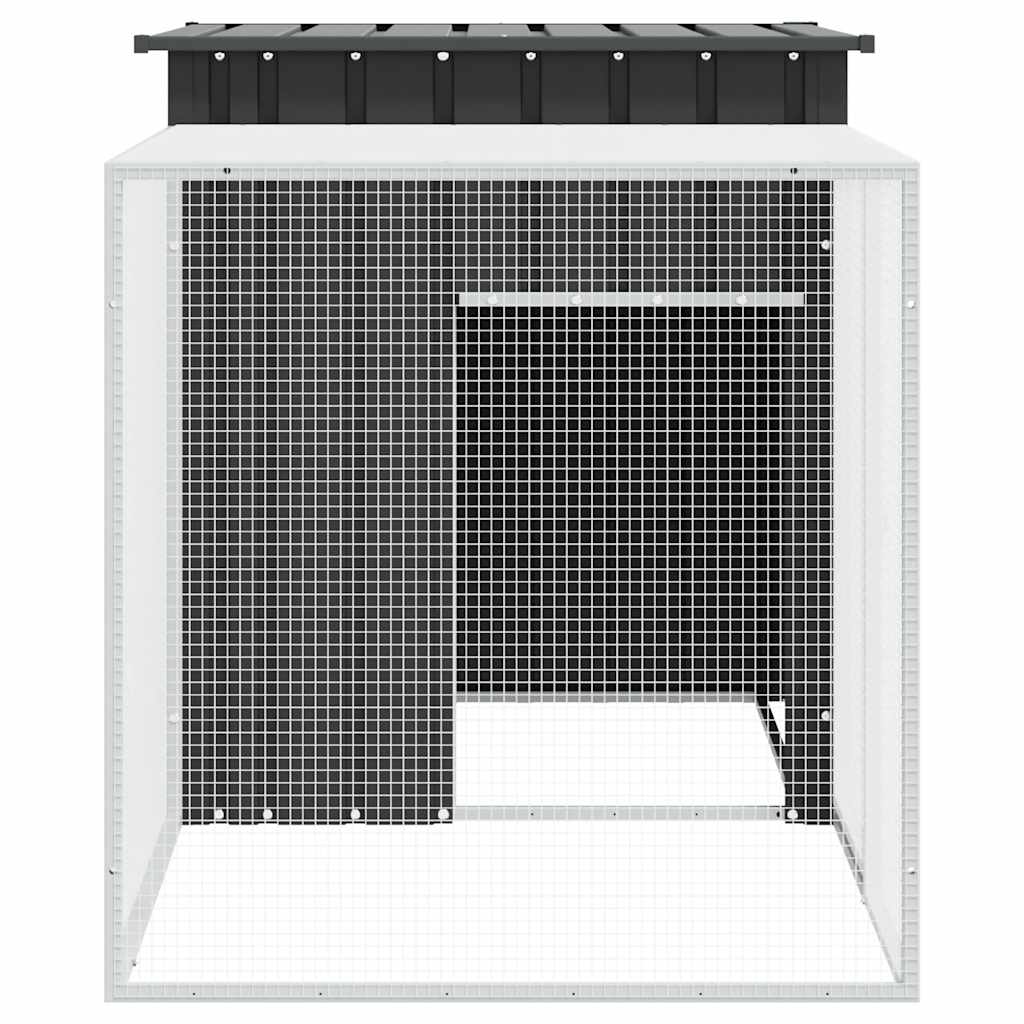 Kaninbur antrasitt 200x91x100 cm galvanisert stål