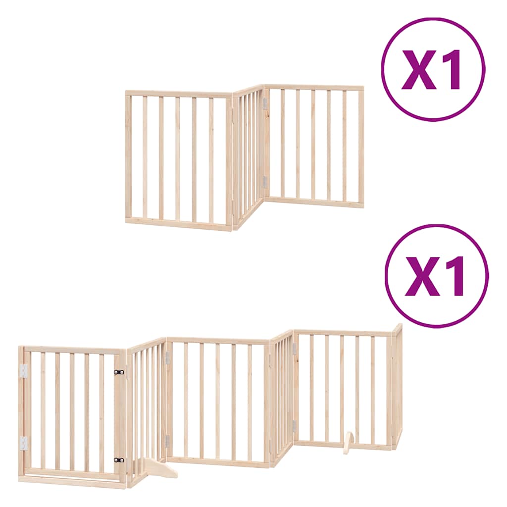 Hundeport sammenleggbar 9 paneler 450 cm poppeltre