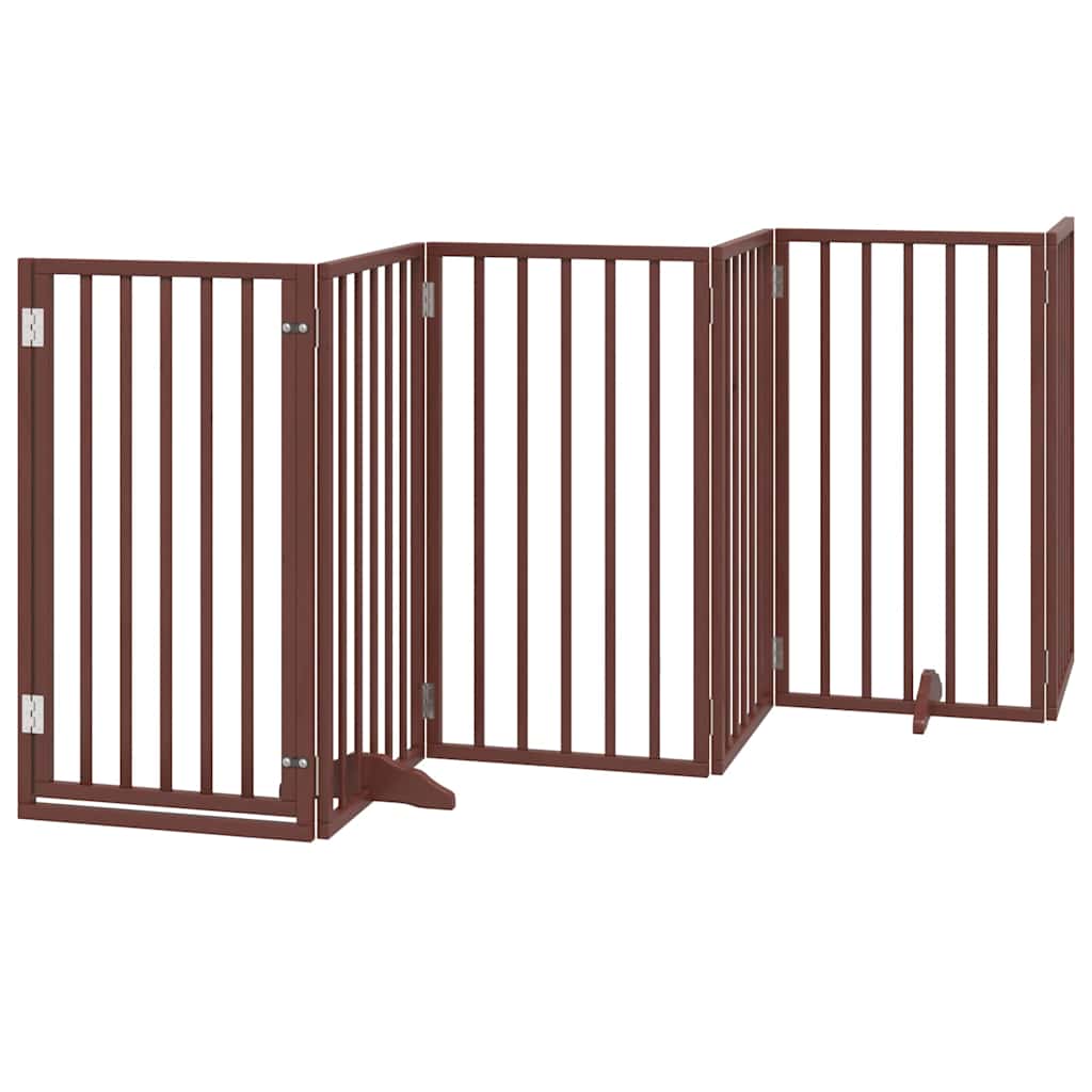Hundeport sammenleggbar 15 paneler brun 750 cm poppeltre