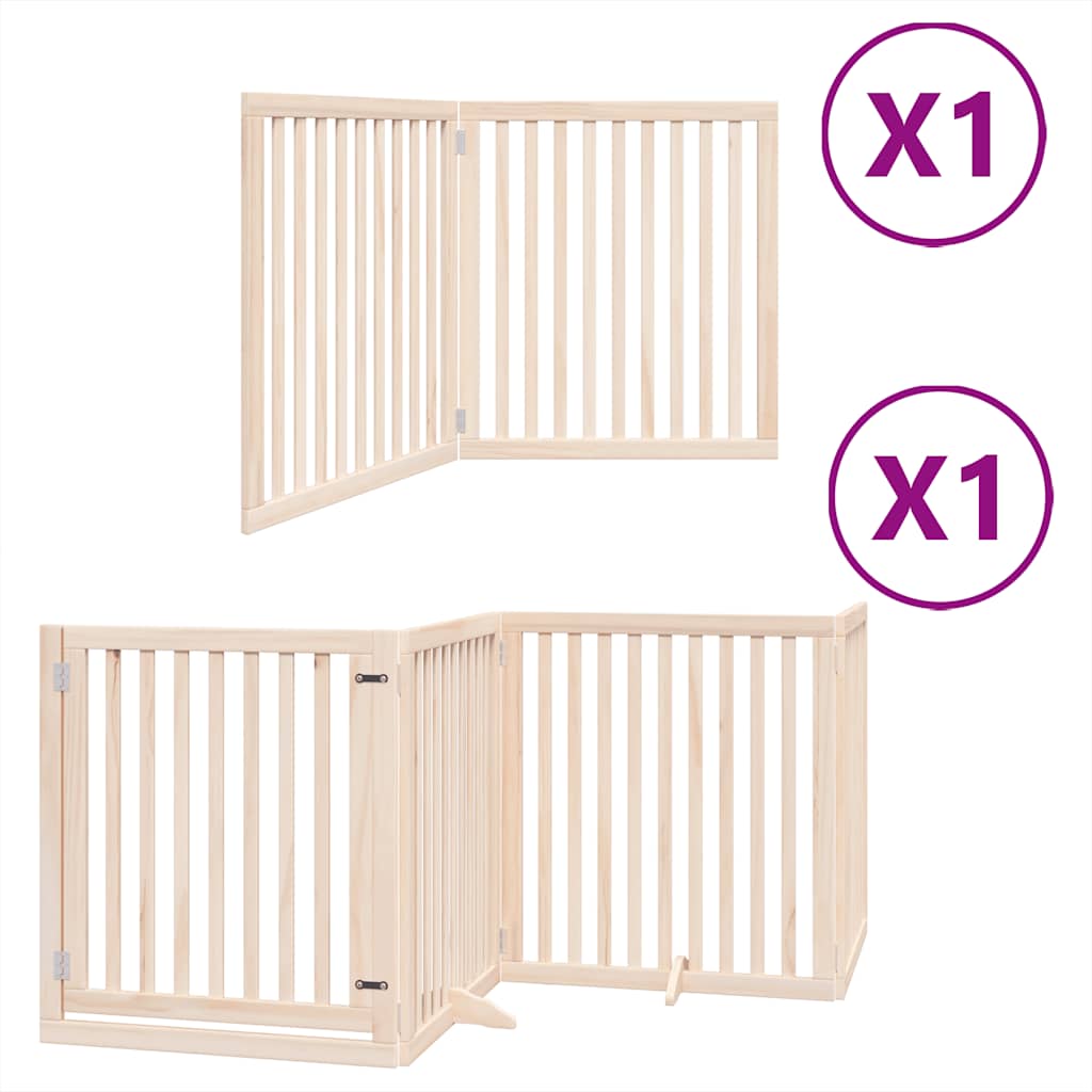 Hundeport sammenleggbar 6 paneler 480 cm poppeltre