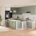 Hundeport sammenleggbar 8 paneler hvit 640 cm poppeltre